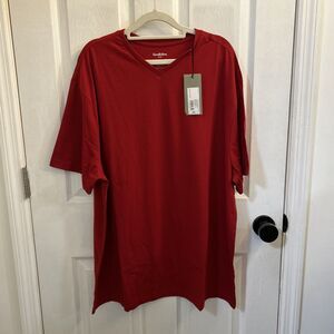 NWT Goodfellow & Co Men’s V-Neck Short Sleeve T-Shirt Deep Red Size 2XL